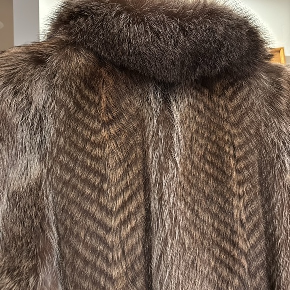 Plush Genuine 100% Authentic Big Raccoon Vintage Fur Full Length - Picture 6 of 7